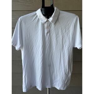 Sunspel White Cotton Polo Shirt – Size Large – Excellent Condition
